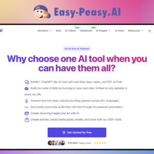 Easypeasy AI – giao diện công cụ