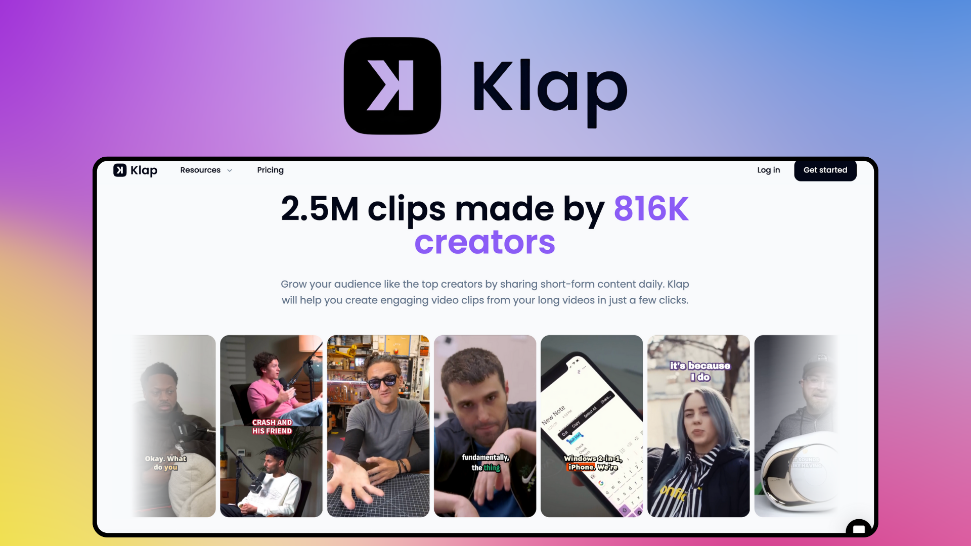 Klap – giao diện công cụ