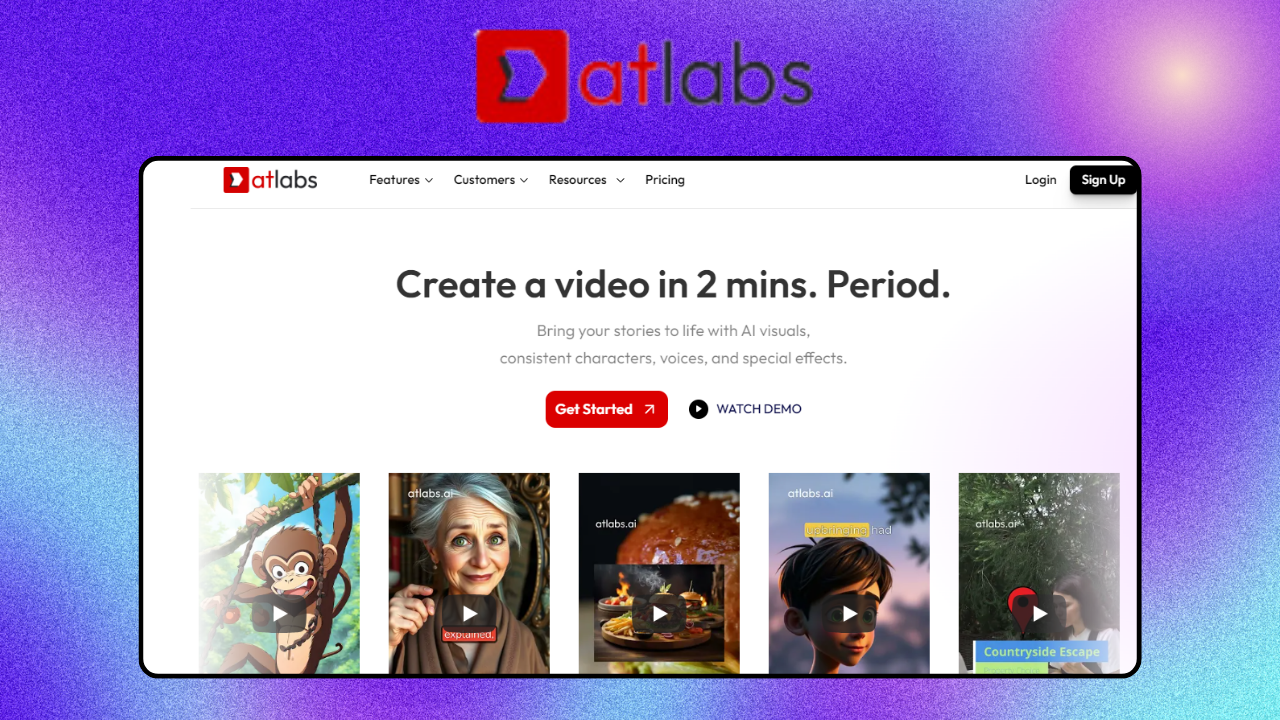 Atlabs – giao diện công cụ