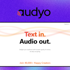Audyo – giao diện công cụ