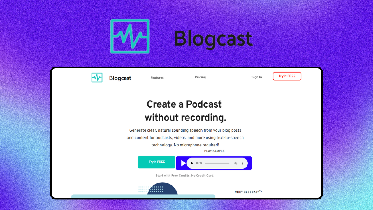 Blogcast – giao diện công cụ