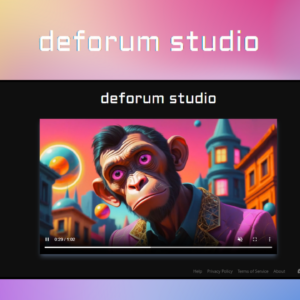 Deforum – giao diện công cụ
