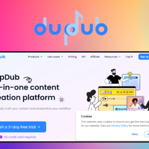 DupDub – giao diện công cụ