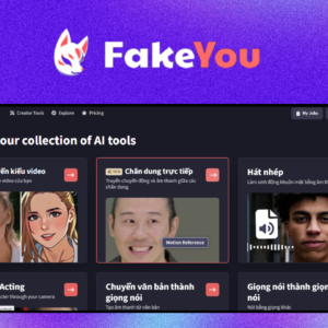 FakeYou – giao diện công cụ