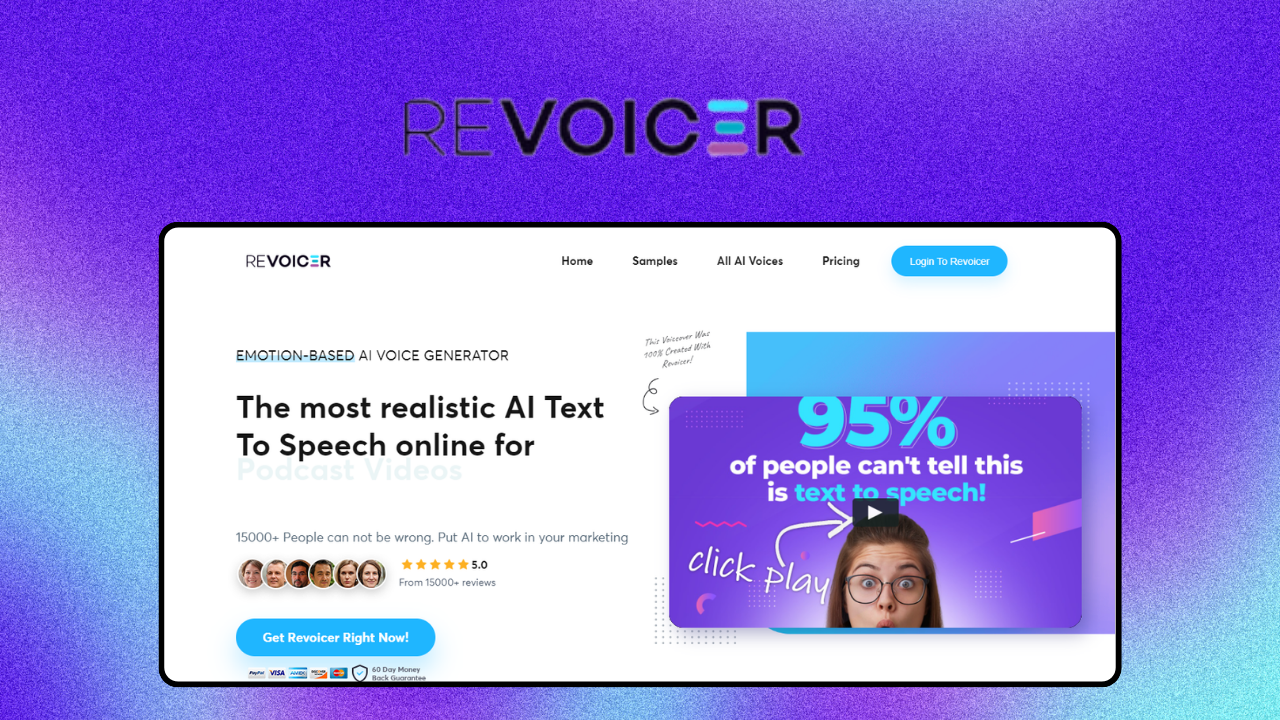 Revoicer – giao diện công cụ
