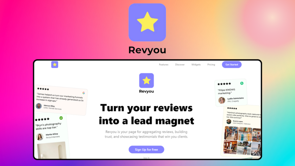 Revyou – giao diện công cụ