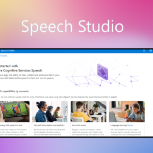 Speech Studio – giao diện công cụ