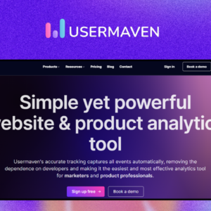 Usermaven – giao diện công cụ