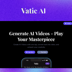 Vatic AI – giao diện công cụ