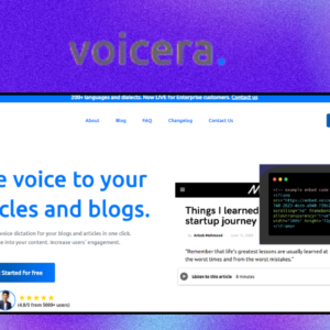 Voicera – giao diện công cụ