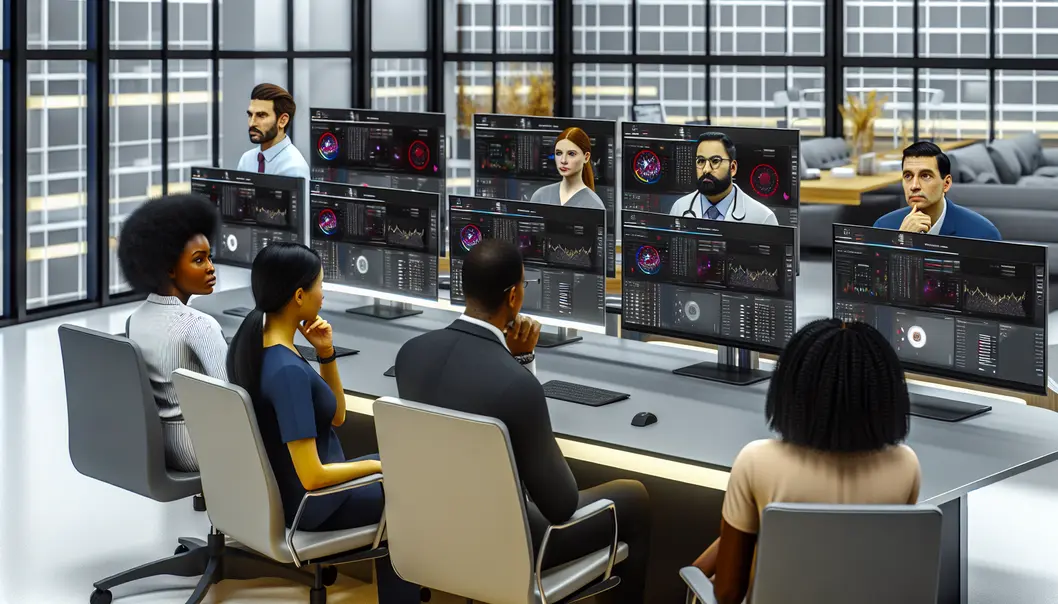 AI agents assisting doctors in diagnostics with advanced data analysis.